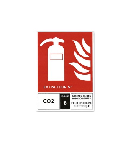 PANNEAU SIGNALÉTIQUE EXTINCTEUR CO2